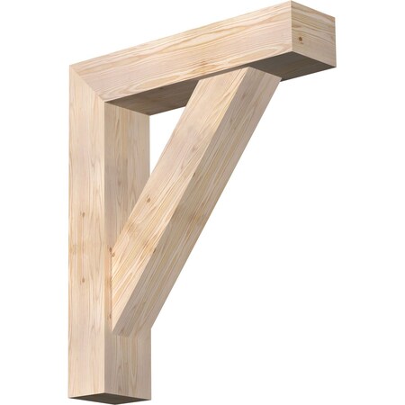 Ekena Millwork Traditional Craftsman Smooth Bracket w/ Offset Brace, Douglas Fir, 7 1/2"W x 32"D x 38"H BKT0806X32X38TRA04SDF